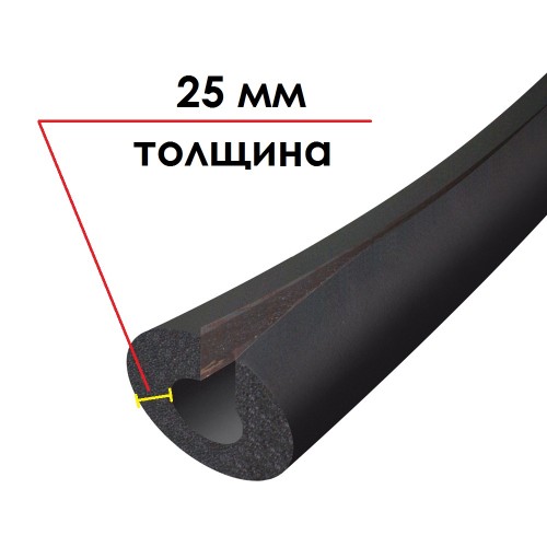 Трубка K-FLEX 25x054-1 ST IN CLAD black
